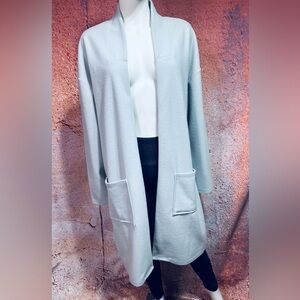 Women's Pale Blue Spring Overcoat Large Never Worn